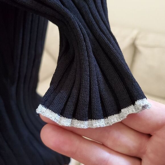 NEW! INC Rib Knit Sparkle Trim Sweater size Small - Picture 6 of 12